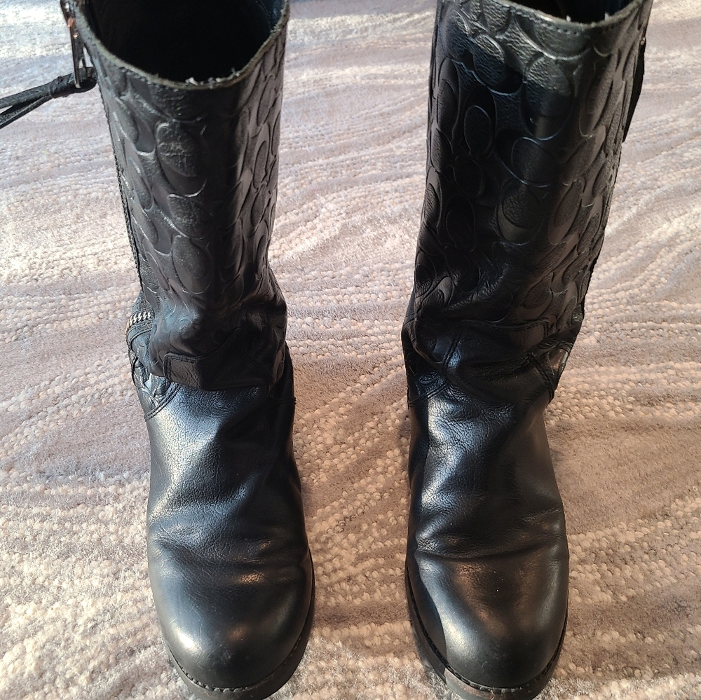 Coach Monogram Riding Boots